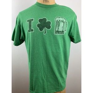 Delta Pro Weight Men's St. Patrick's Day “I Love Beer” T-shirt Size L